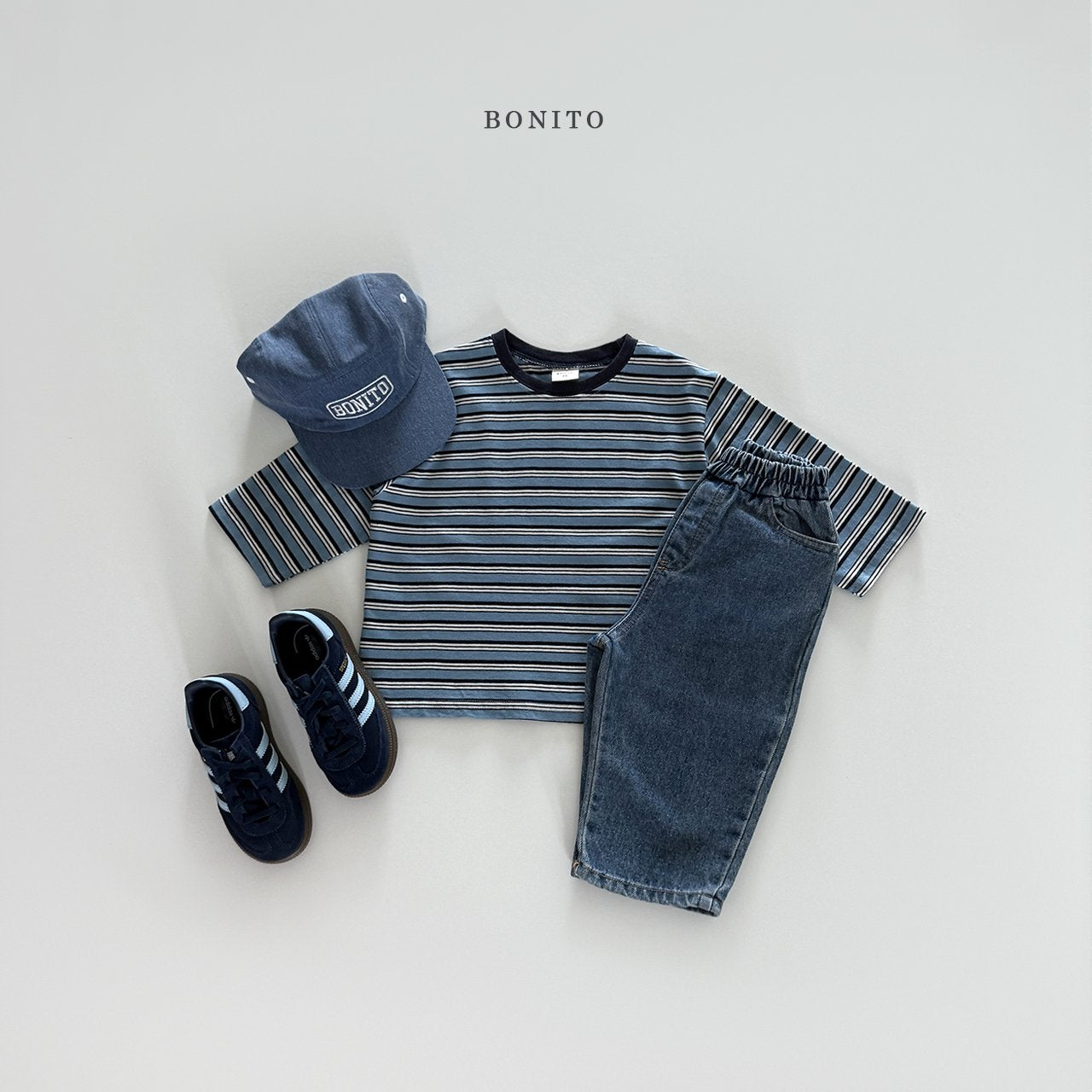 bonito collar tone on tone st tee (~80-140cm)
