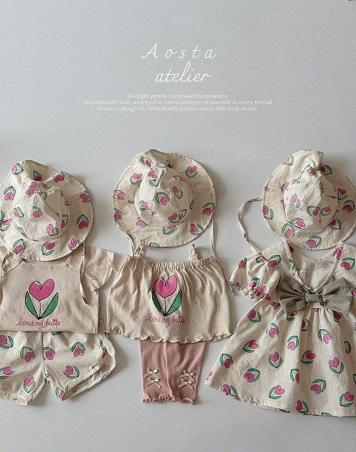 aosta Linen tulip blouse (70-110cm)