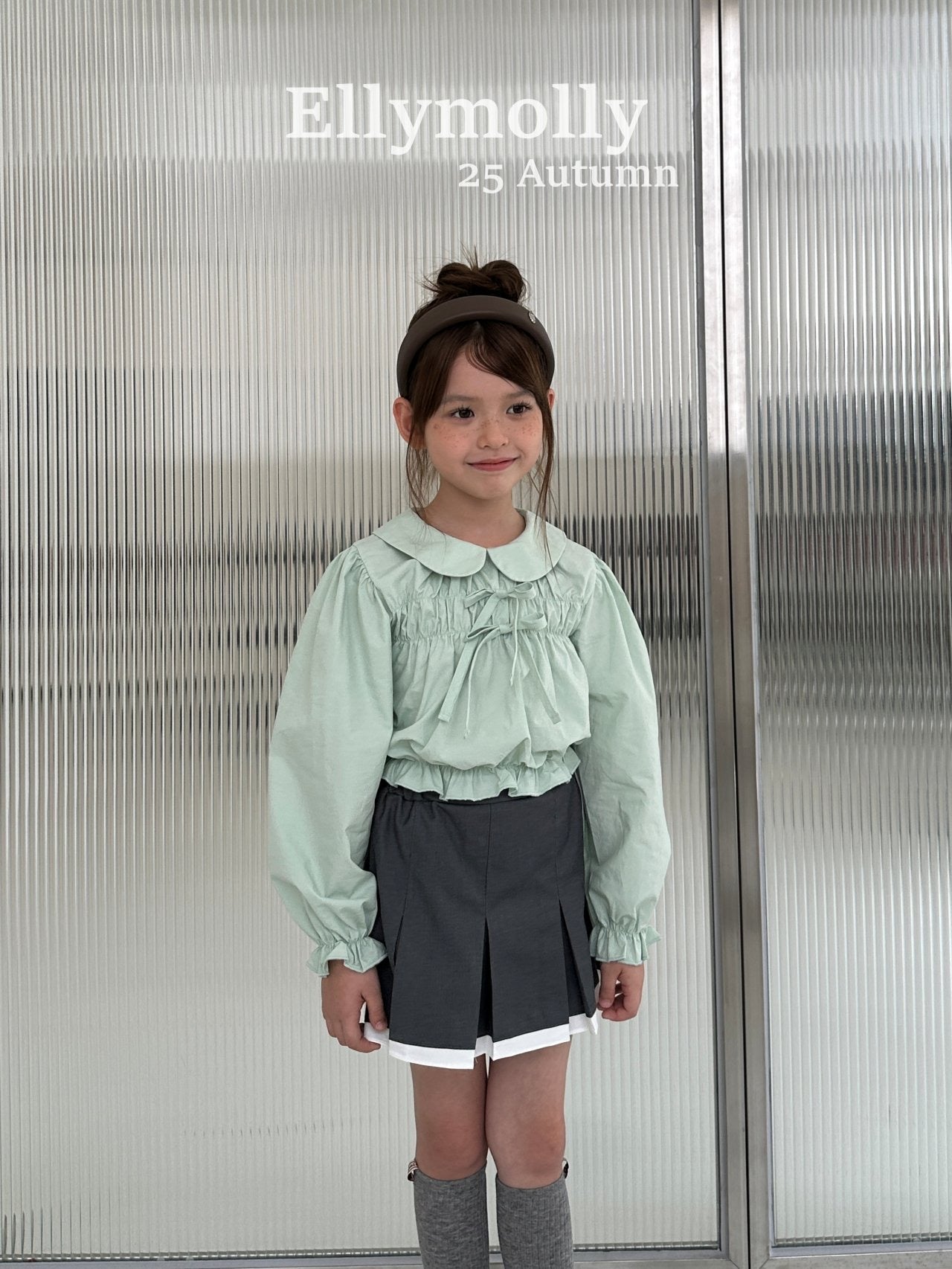 ELLYMOLLY sugar collar blouse (90-145cm)