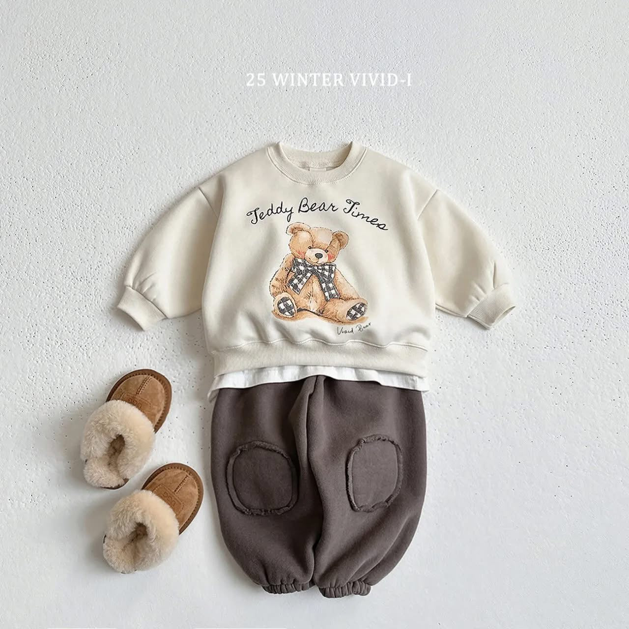 Vivid 暖暖補丁縮口褲 (75-135cm)