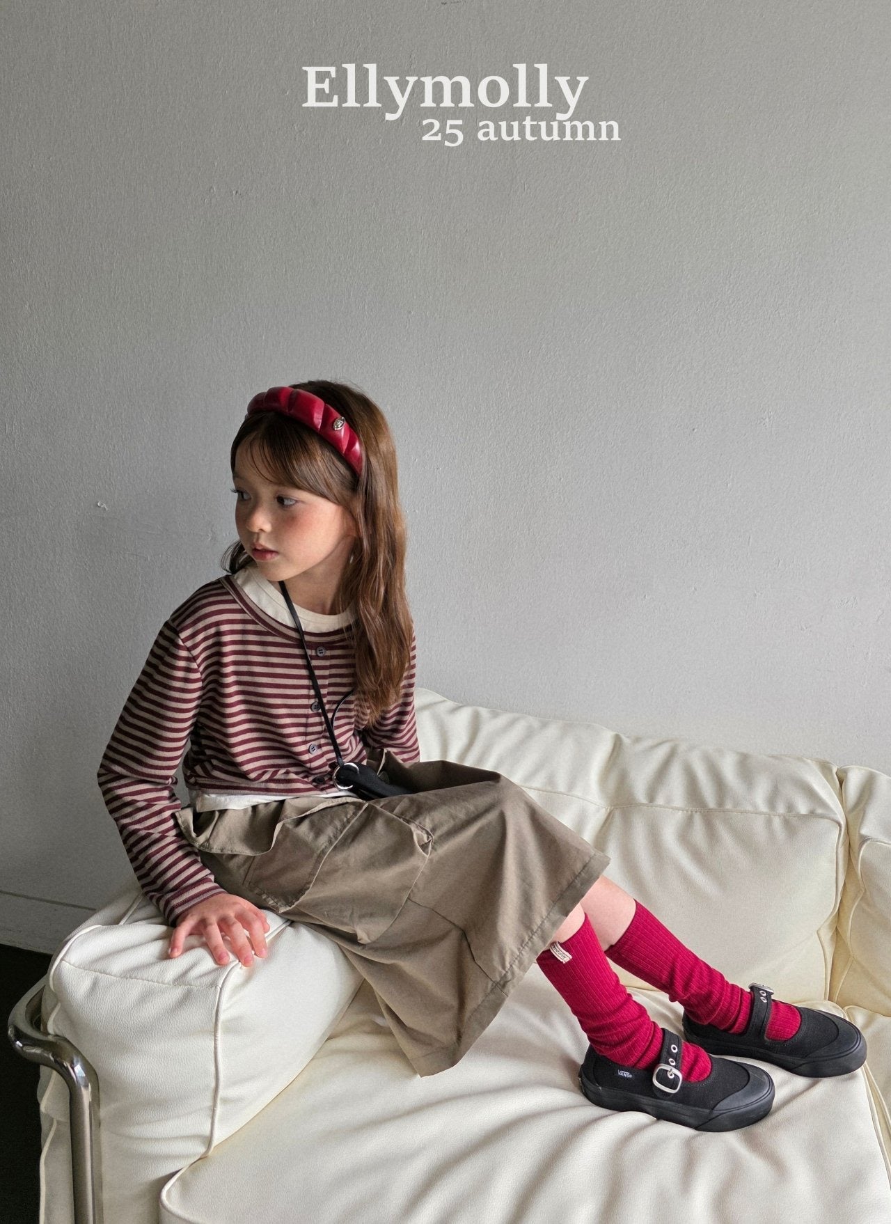 ELLYMOLLY antique frill skirt (90-145cm)