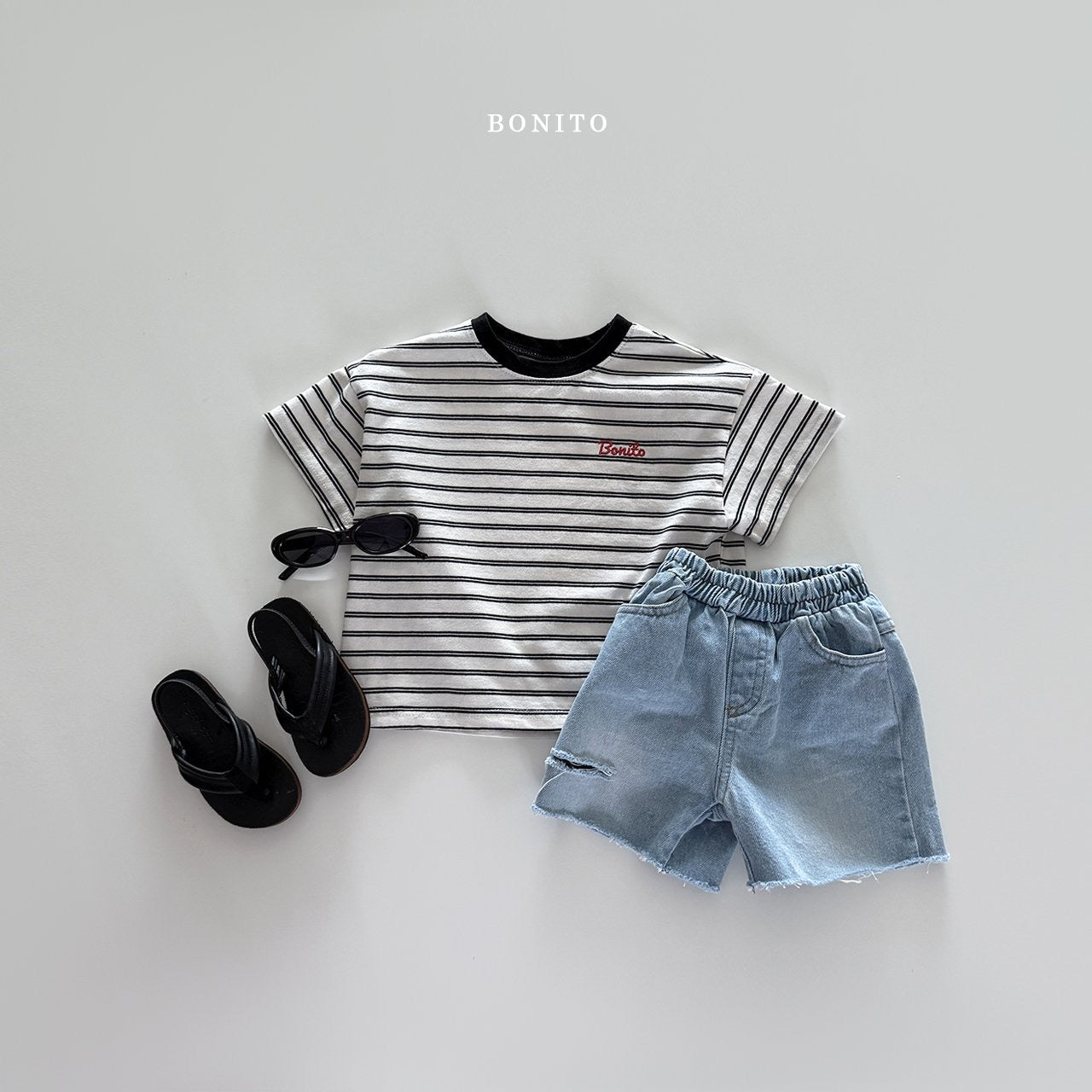 bonito cutting denim shorts (70-140cm)