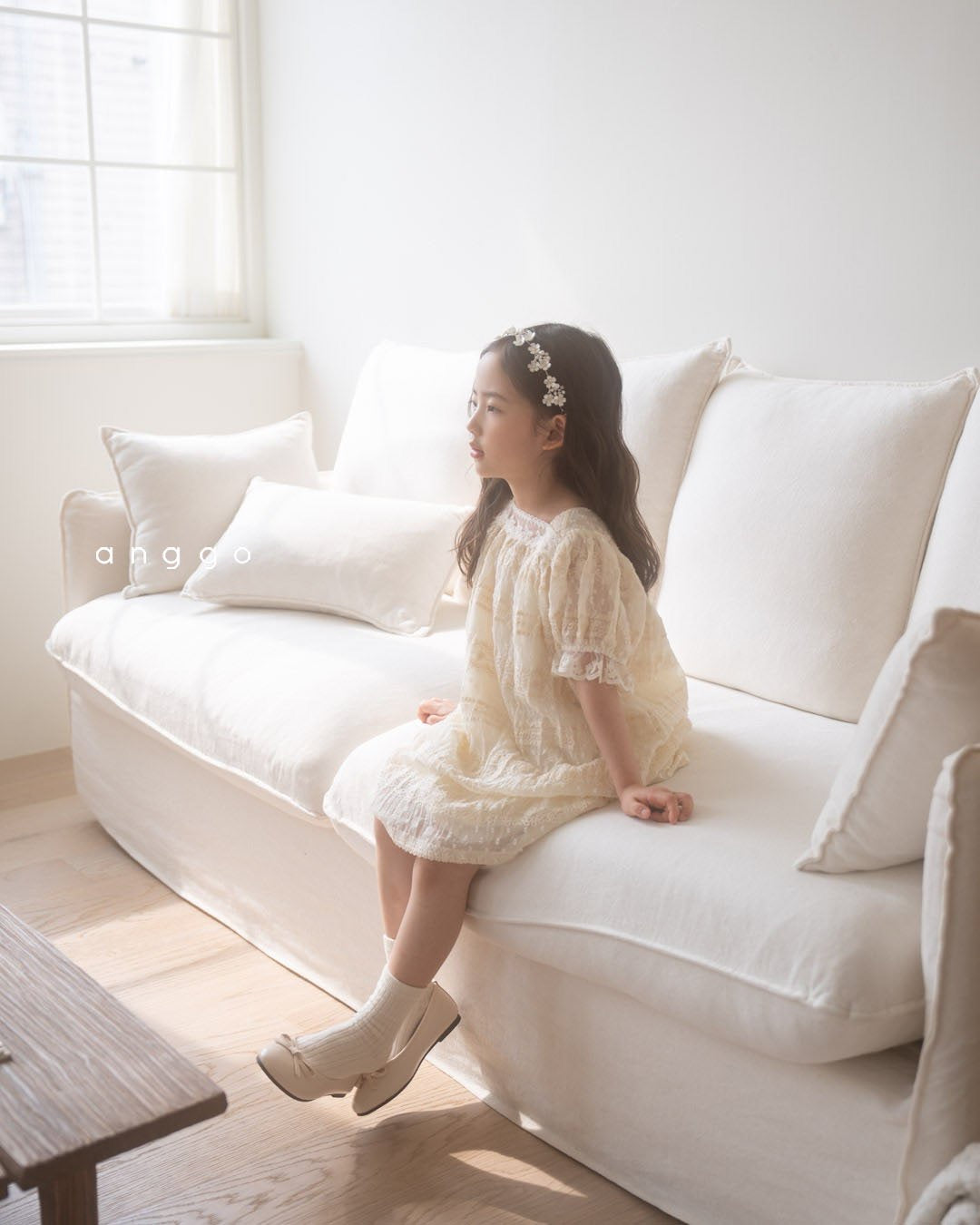 anggo strawberry cream dress (80-120cm)