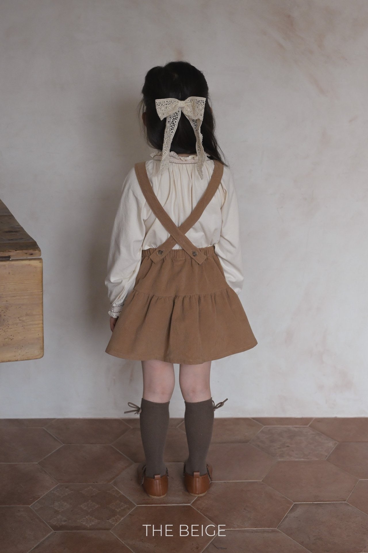 the beige suspender cancan skirt (80-120cm)