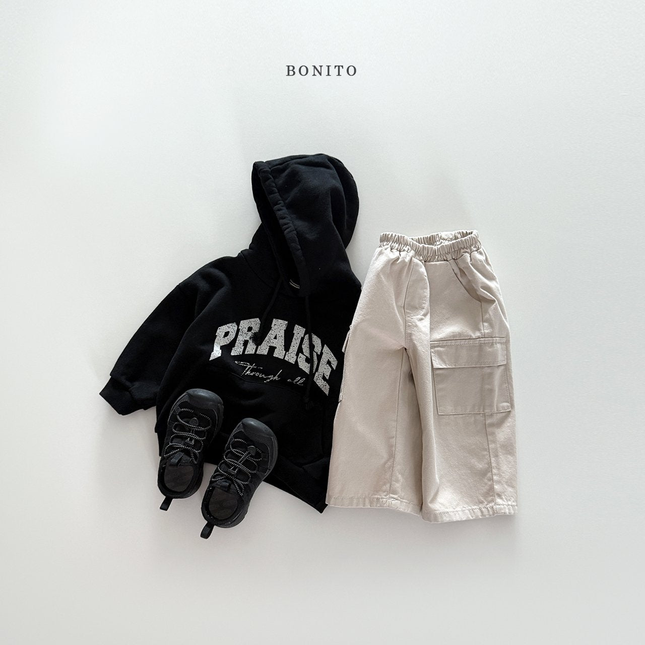 bonito straight cargo pants (~80-140cm)