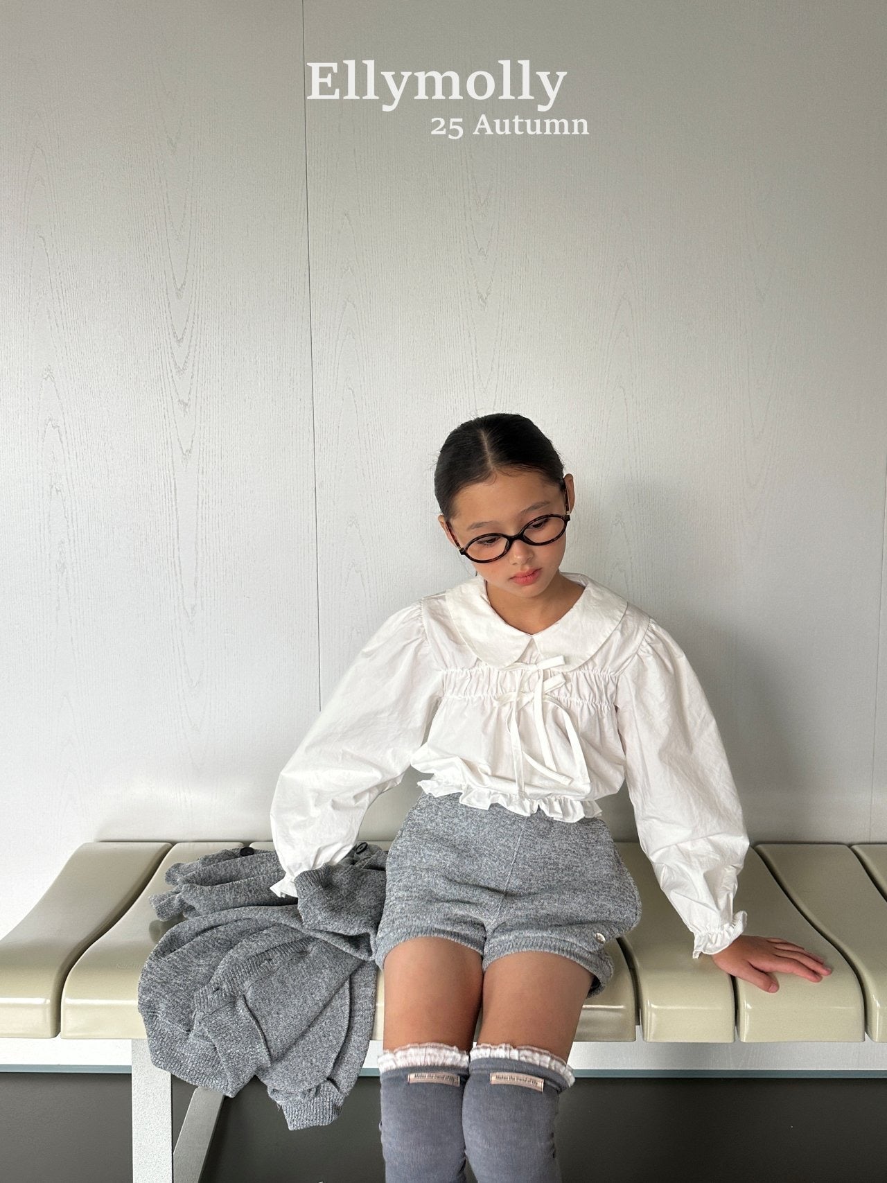 ELLYMOLLY sugar collar blouse (90-145cm)