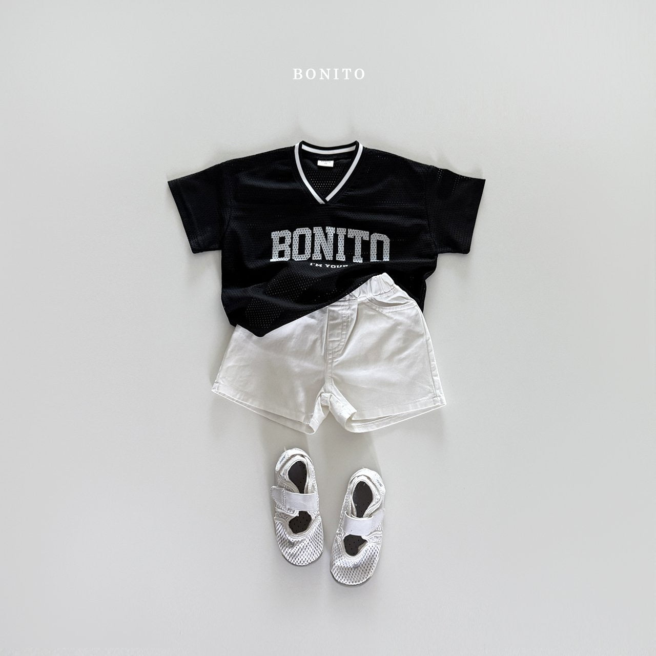 bonito bonito mesh v neck tee (70-140cm)