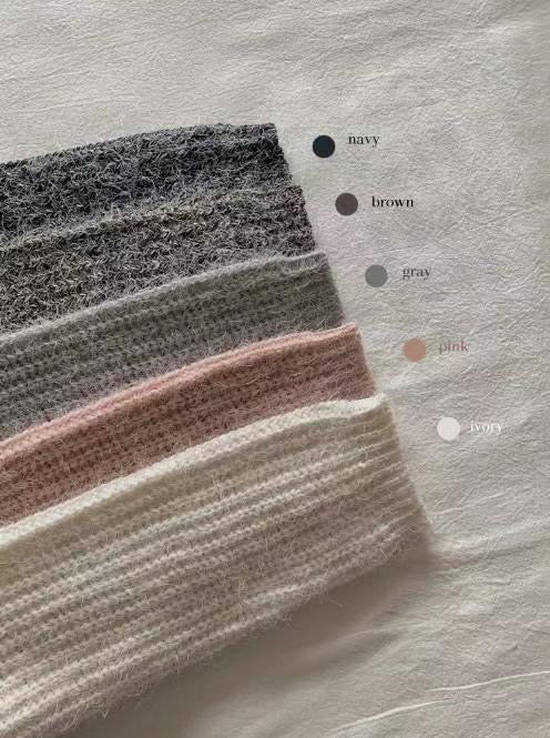 毛毛蝙蝠袖針織外套