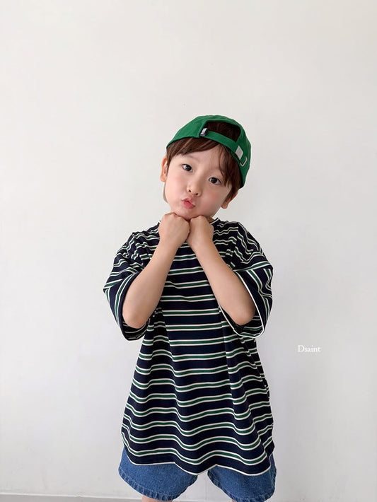 Dsaint 紅綠條紋Tee (80-148cm)