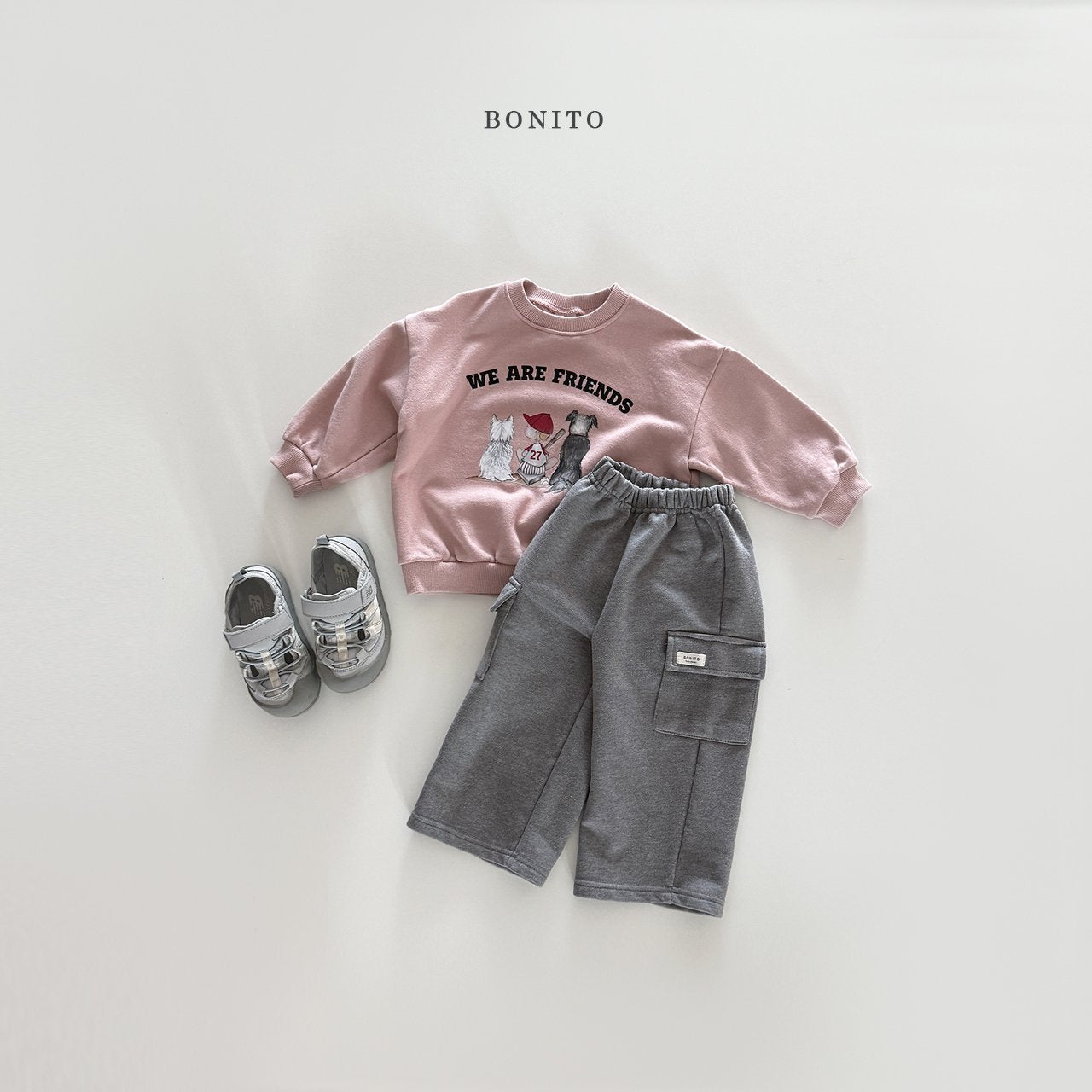 bonito soft terry cargo pants (~80-140cm)