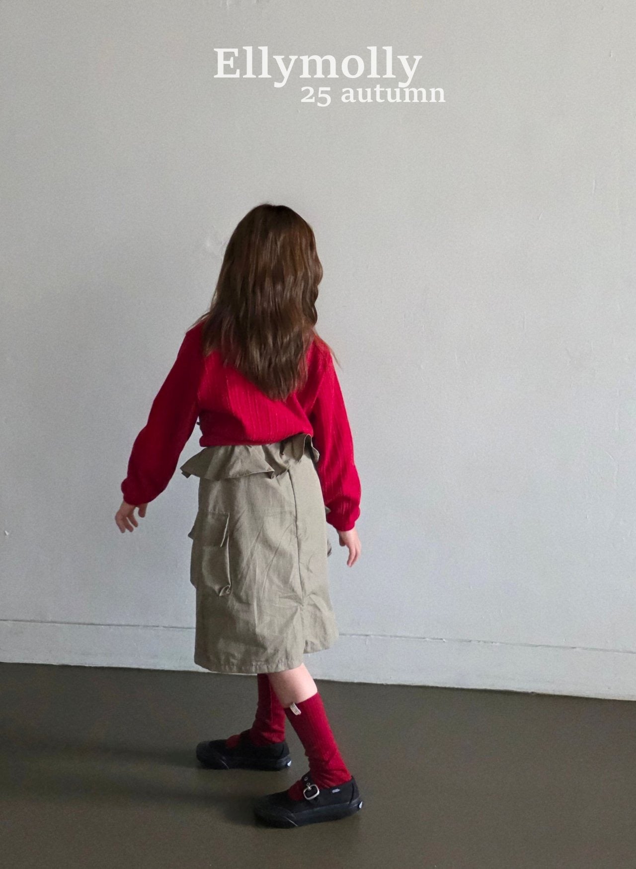 ELLYMOLLY antique frill skirt (90-145cm)