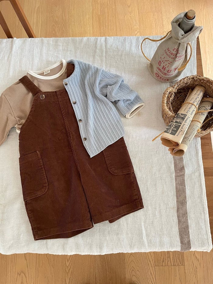 lovin corduroy suspender 6part pants (80-125cm)