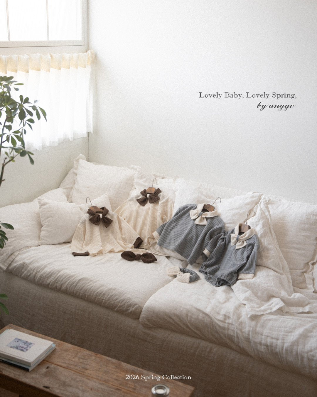 anggo cream bun romper (3-12m)