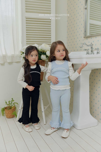 melikey V necked frill bootcut (~80-140cm)