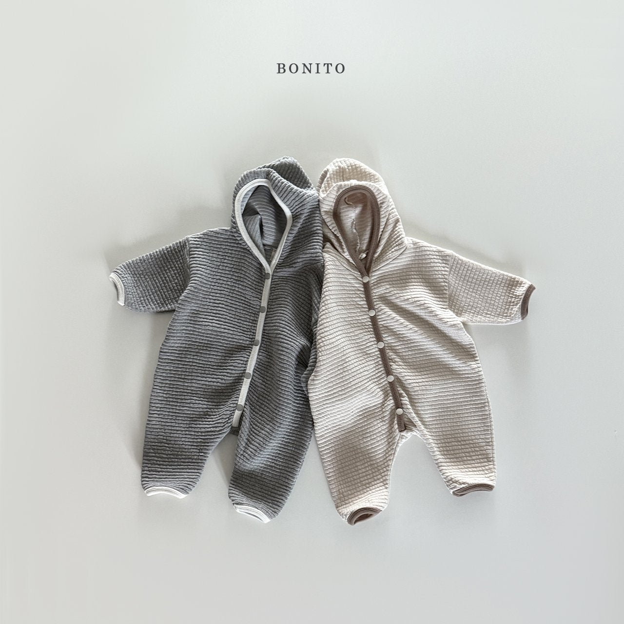 bonito embossed hood suit (3-18m)