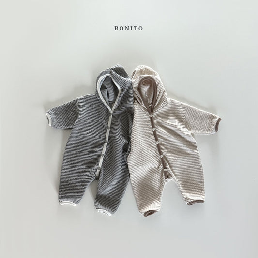 bonito embossed hood suit (3-18m)