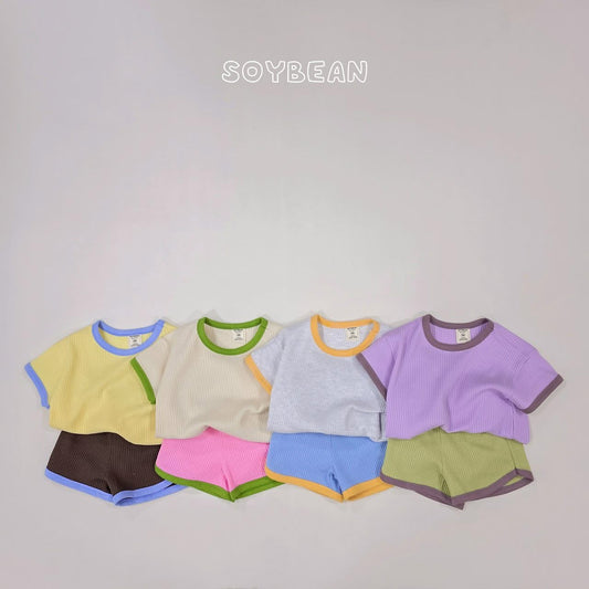 Soybean 可愛撞色窩夫套裝 (75-118cm)