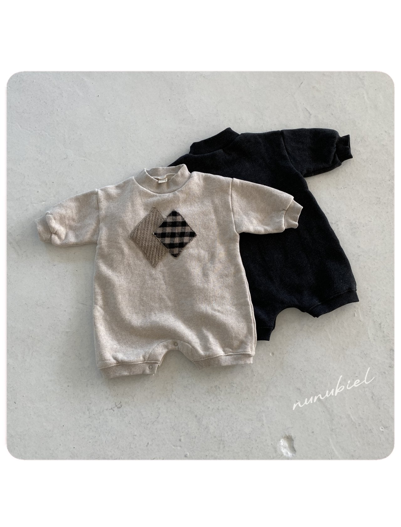 nunubiel patch romper (3-18m)