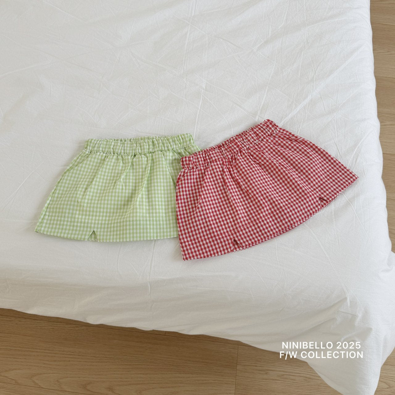 ninibello sour check skirt (80-130cm)