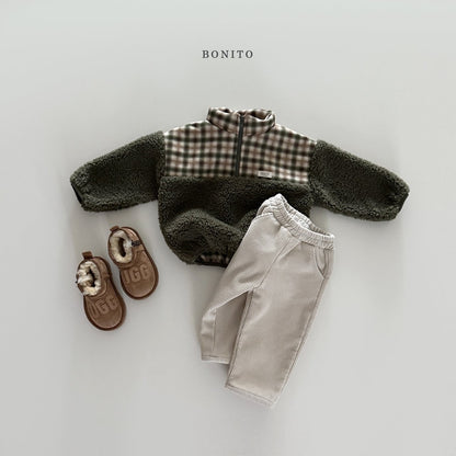 Bonito check tumbler half-zip (~80-140cm)