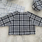 OREN tartan check cardigan (75-100cm)