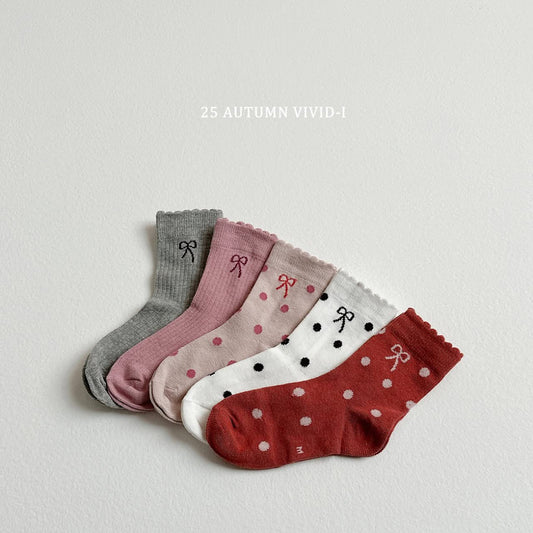 Vividi 蝴蝶結襪襪組