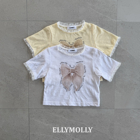 ELLYMOLLY slab ribbon t-shirt (90-145cm)