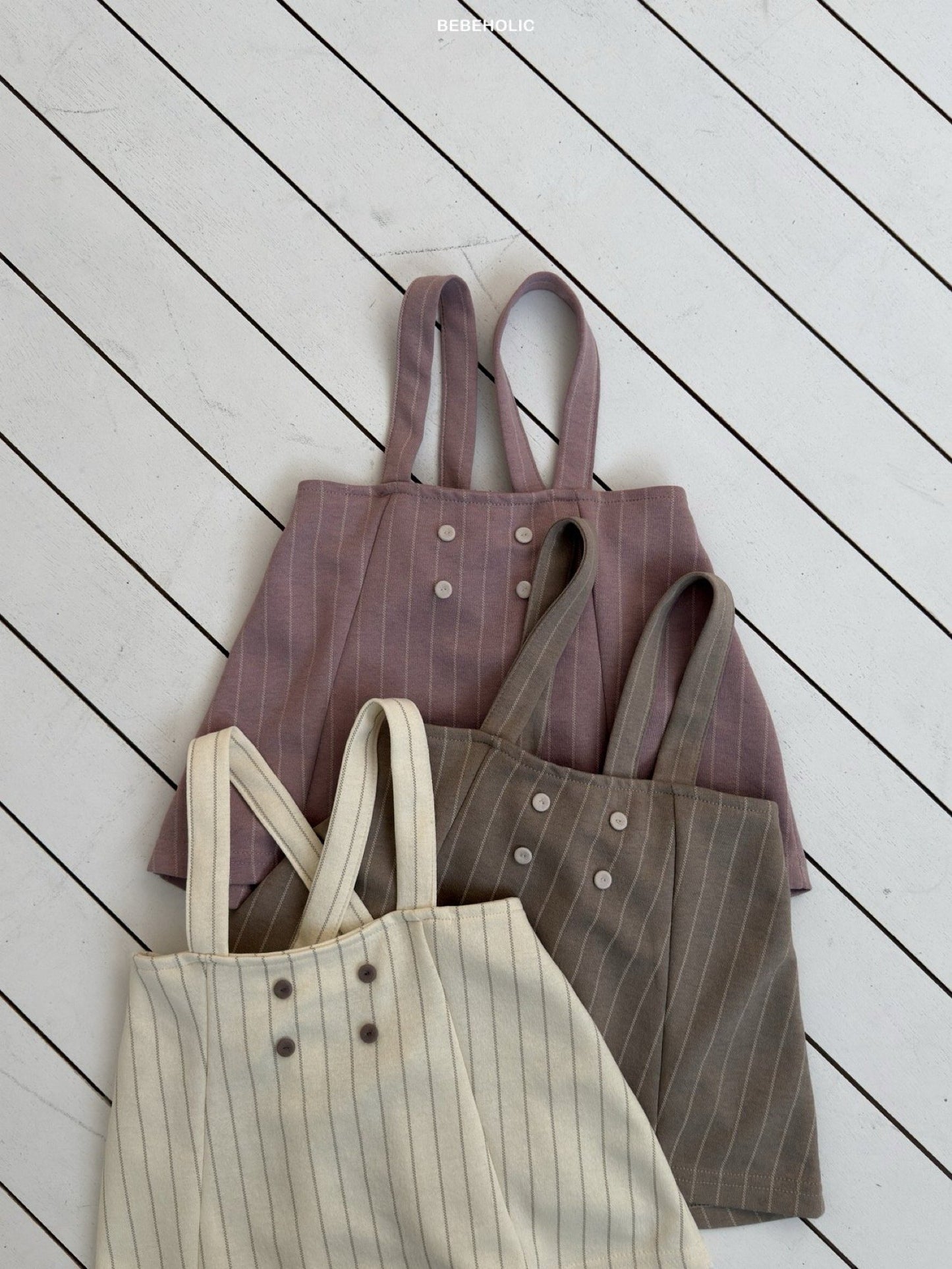 bebeholic stitch suspender pants (3-18m)