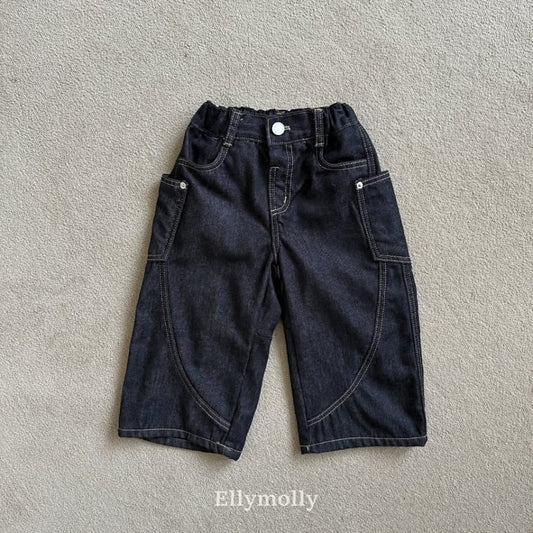 EllyMolly 帥氣側口袋牛仔褲 (90-160cm)