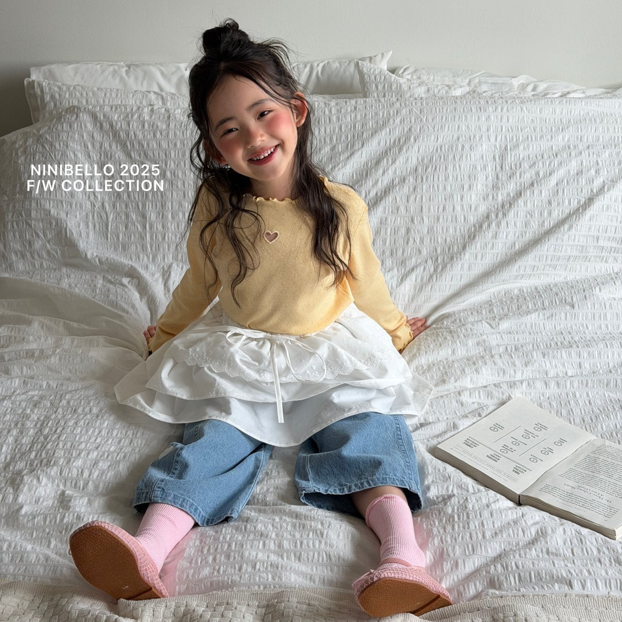 ninibello heart punching eyelet t (80-130cm)