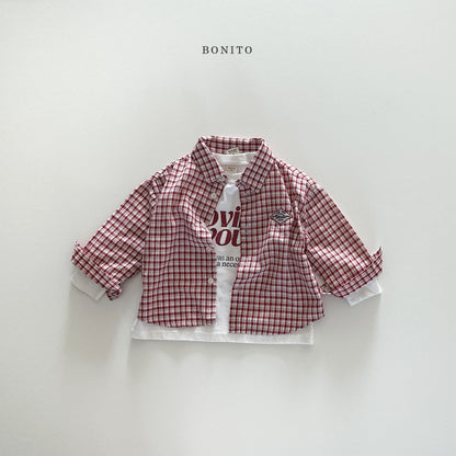 bonito check shirt (~80-140cm)