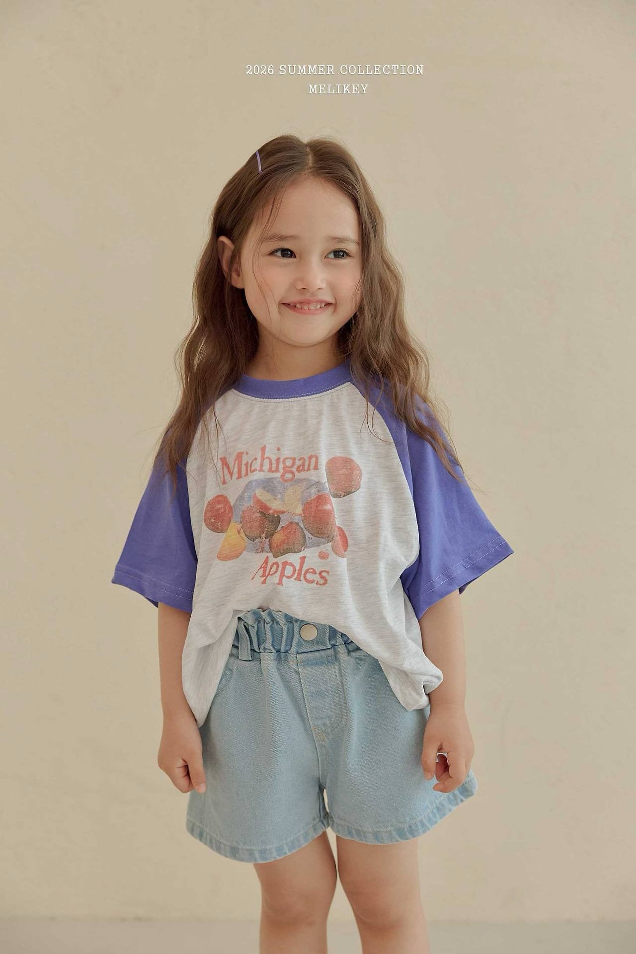 melikey apple raglan t-shirt (~80-140cm)