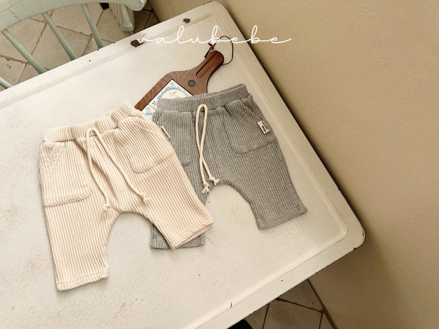 valubebe wide waffle baggy pants (6-18m)