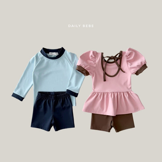 Dailybebe 經典簡約泳衣套裝 (75-140cm)