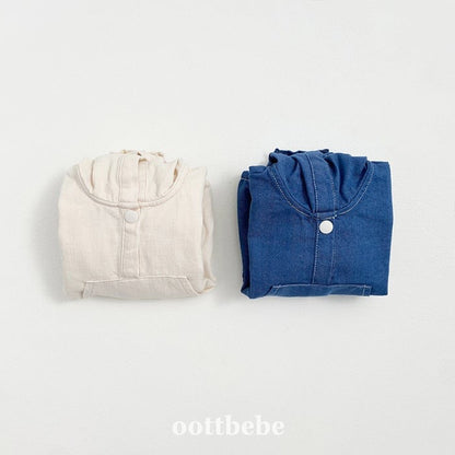 oottbebe stitch hood suit(3-12m)