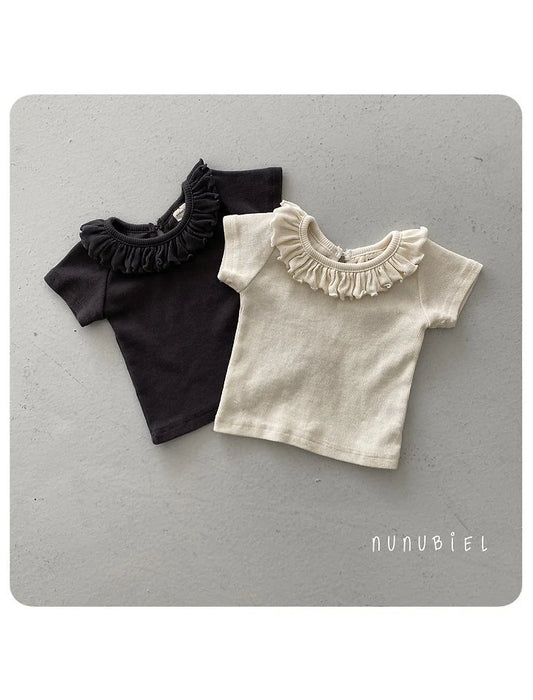 Nunubiel ribbed frill t-shirt (75-120cm)