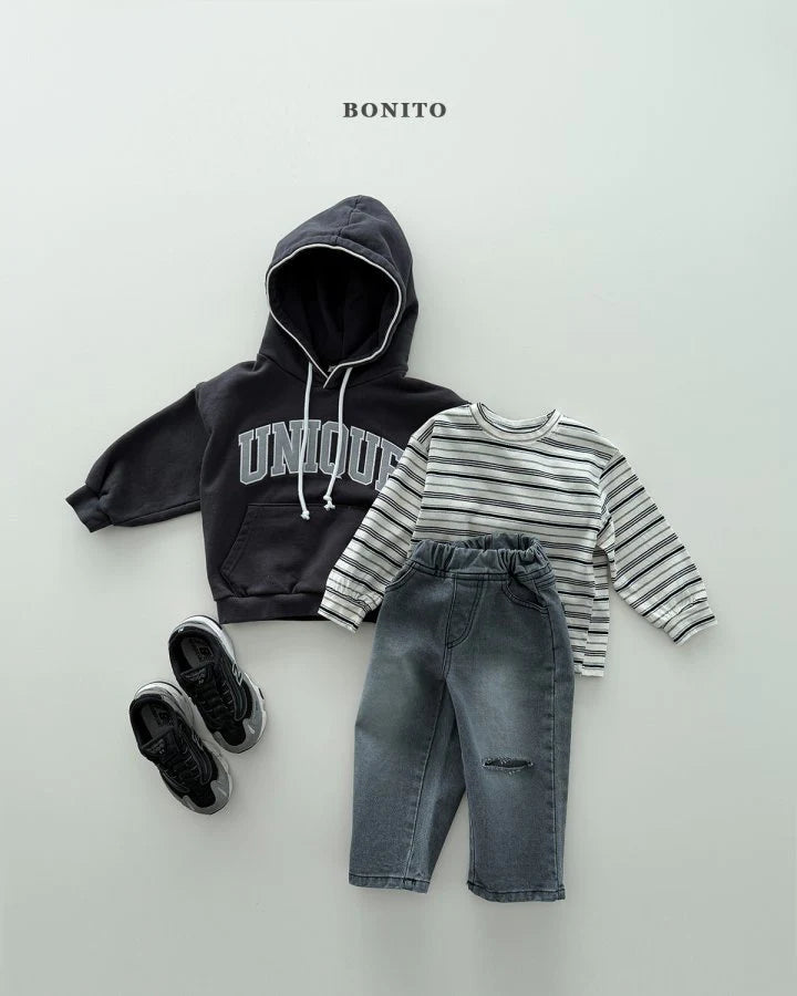 Bonito Unique Stripe Hoodie (bebe & kids & adult )