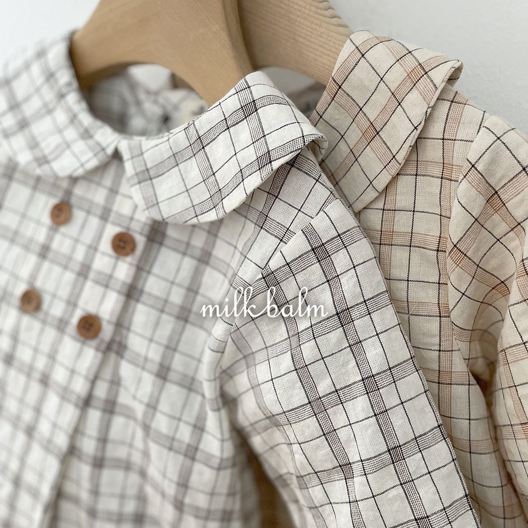 milkbalm oliver check suit (3-18m)