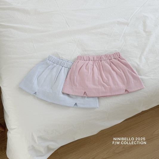 ninibello sour check skirt (80-130cm)
