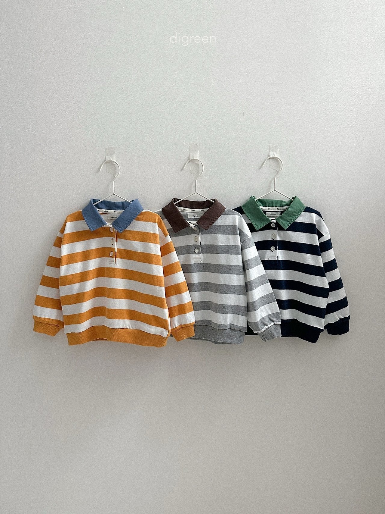digreen striped collar mtm (85-130cm)