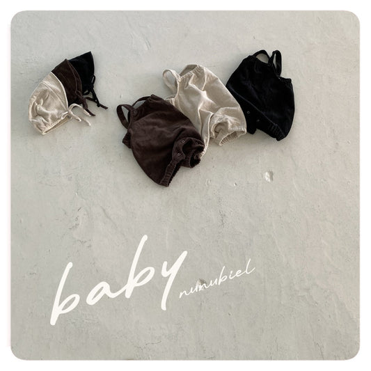nunubiel clap romper & bonnet (3-18m)