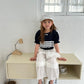 ELLYMOLLY natural pin tuck frill pants (90-145cm)