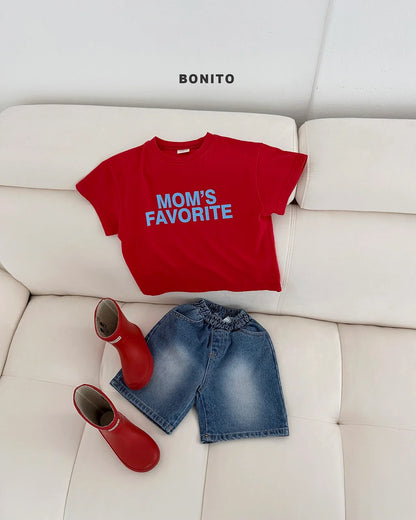 Bonito bermuda brushed denim pants (~80-140cm)