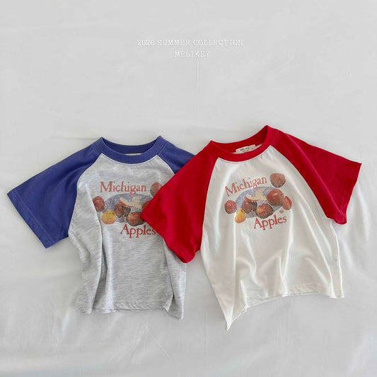 melikey apple raglan t-shirt (~80-140cm)