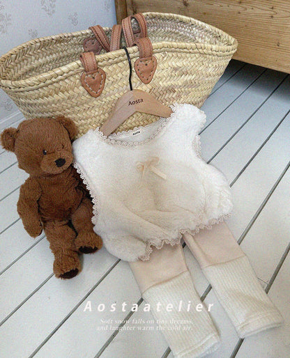 Aosta fur ribbon vest