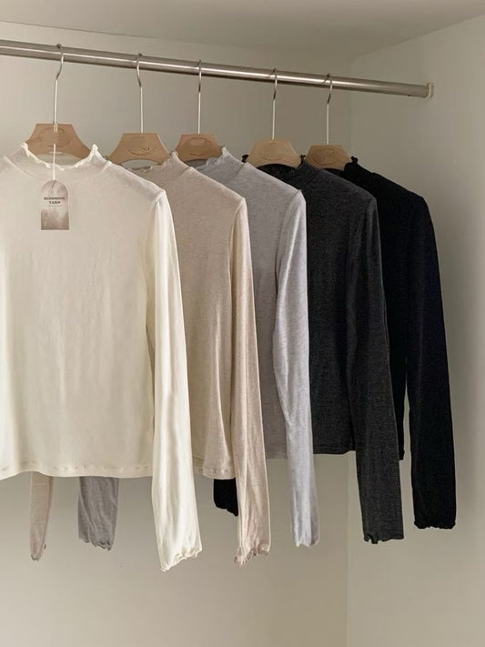 木耳邊素色上衣 *共5色