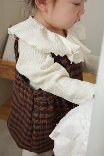 mimi market cream collar tee (70-85cm)