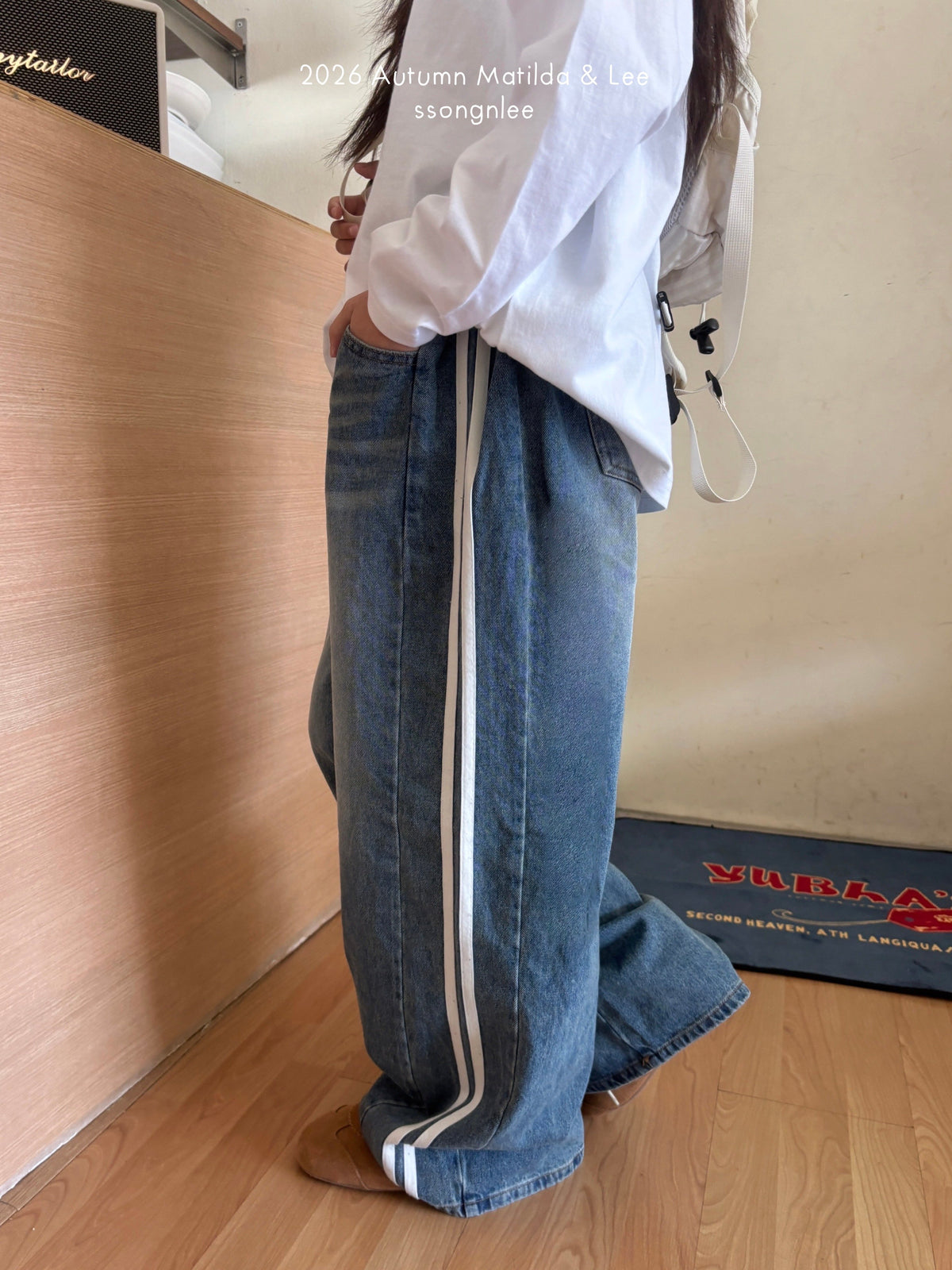 matilda&lee track denim pants (85-165cm)