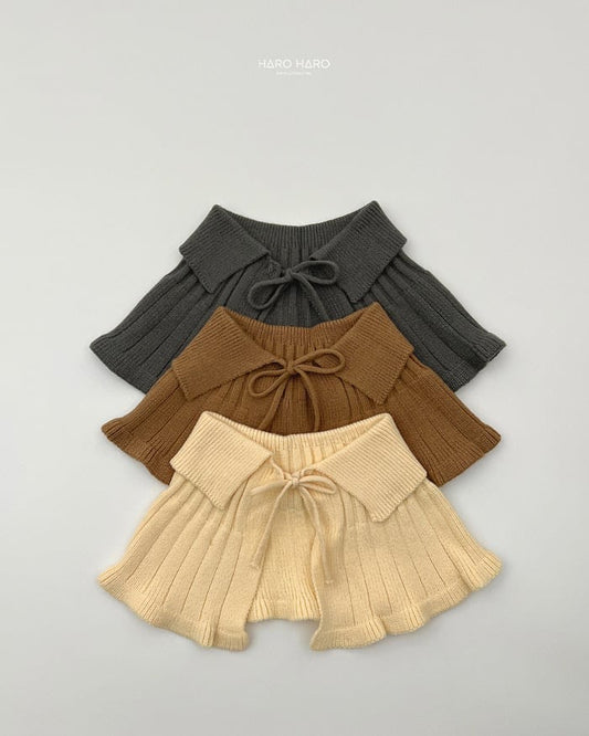 HAROHARO brownie knit cape