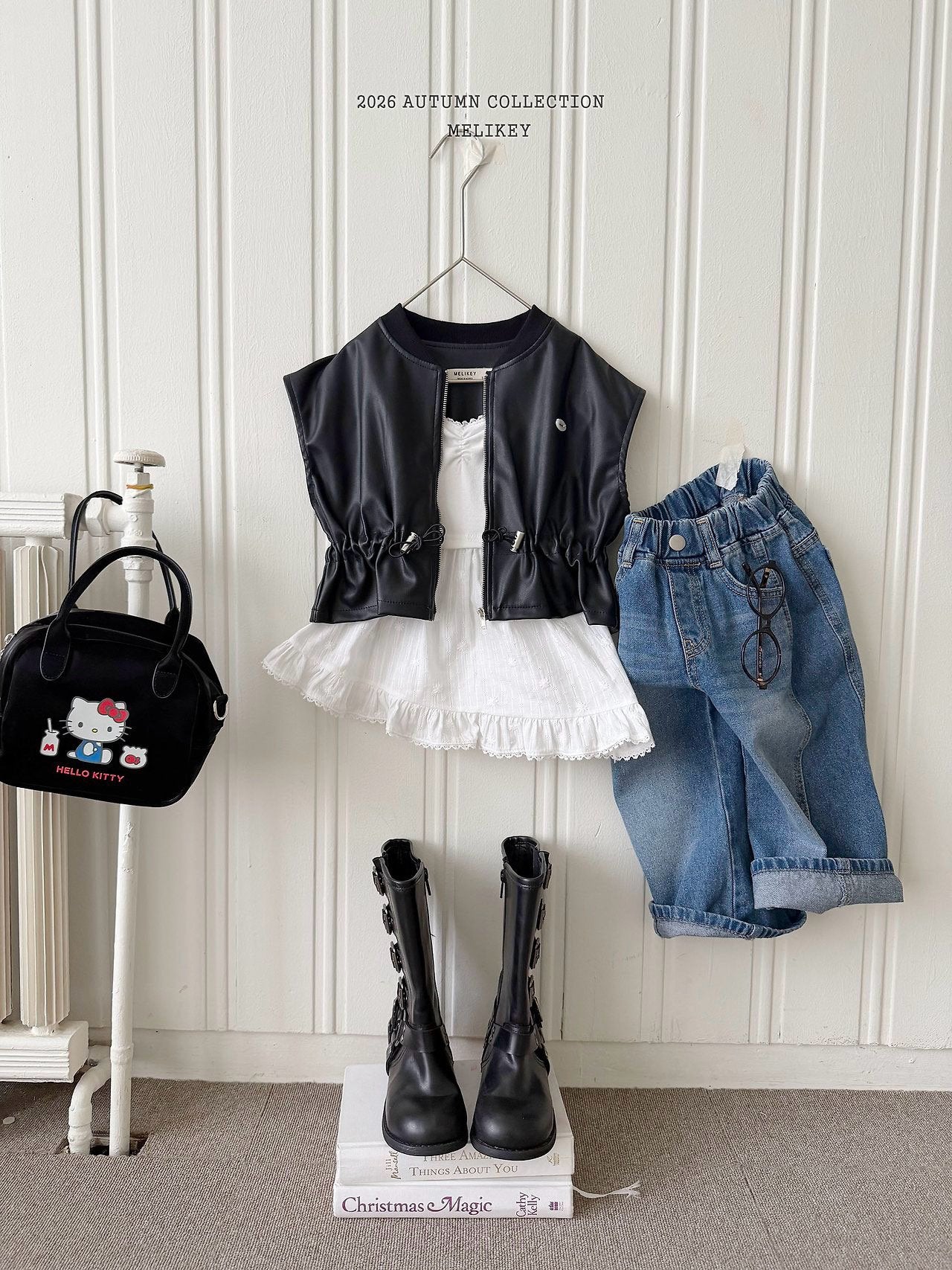 melikey string leather vest (~80-140cm)